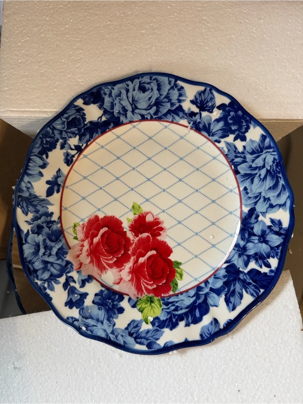 Pioneer woman Blue heritage Floral Dinner Plates set of 4